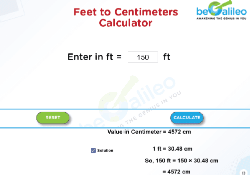 Feet to cm converter - Online metric conversion | beGalileo